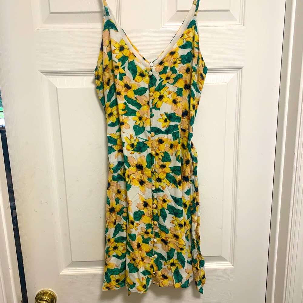 NWT Sunflower Sleeveless Mini Waist Tie Dress XS